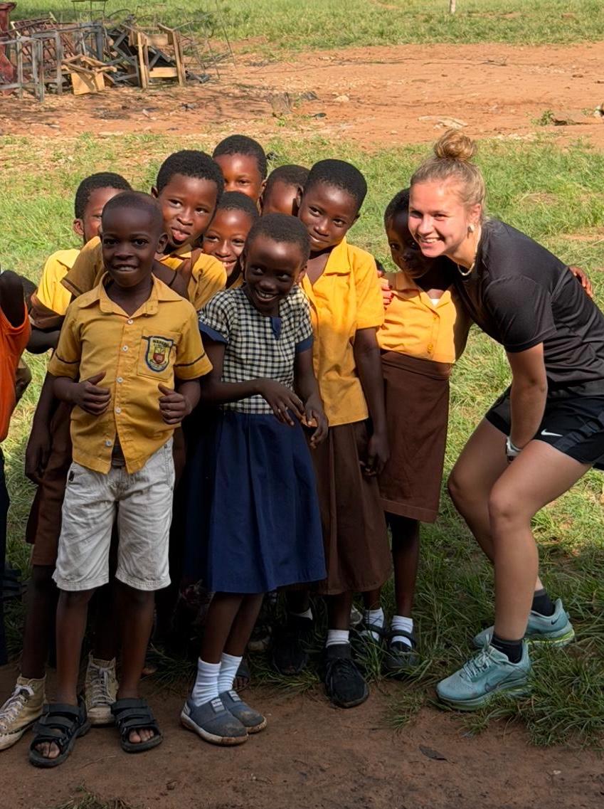 Co-Founder with young players in Ghana